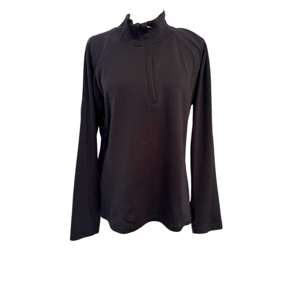 Gap Body Fit Half-Zip Athletic Top Black Long Sleeve